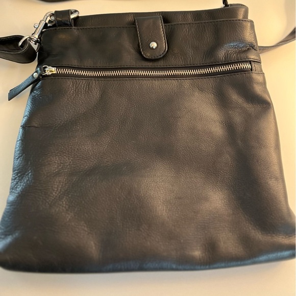 ili New York Black Genuine Leather Crossbody Bag Streetwear - Picture 10 of 16